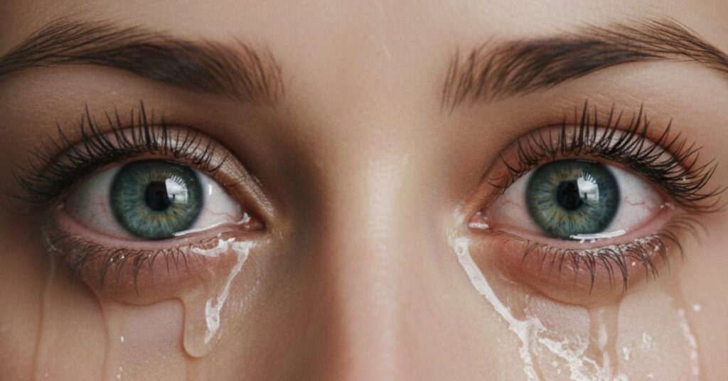 Blinking spreads tears across the eyes to keep them fresh and healthy