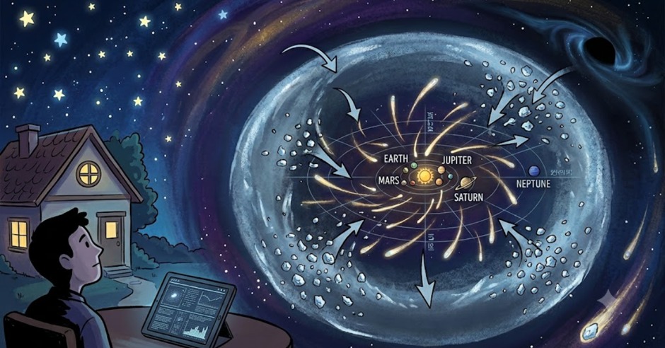 Cosmic gravity effects trigger a sudden influx of icy comets