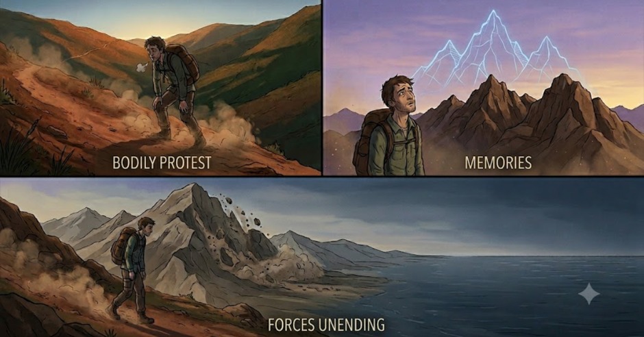 Relentless planetary science forces shatter mountains