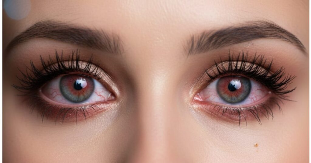 Dry red eyes caused by never blinking again