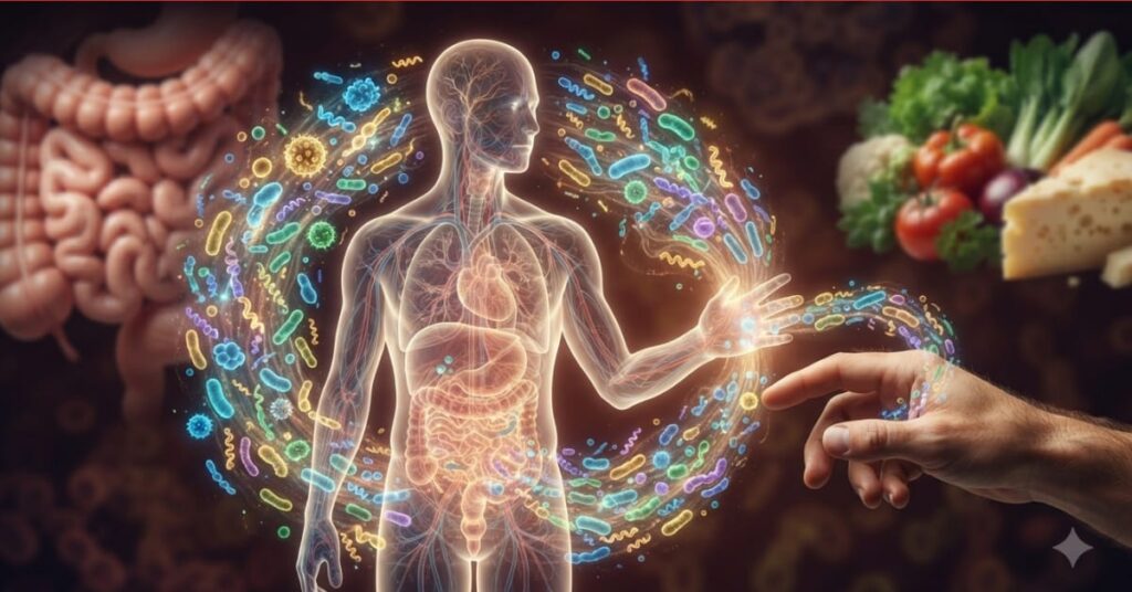 Symbiotic relationship between humans and beneficial gut bacteria