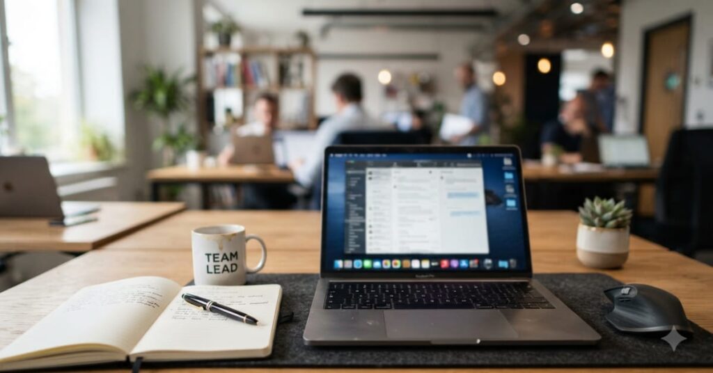 People working calmly in a relaxed office environment
