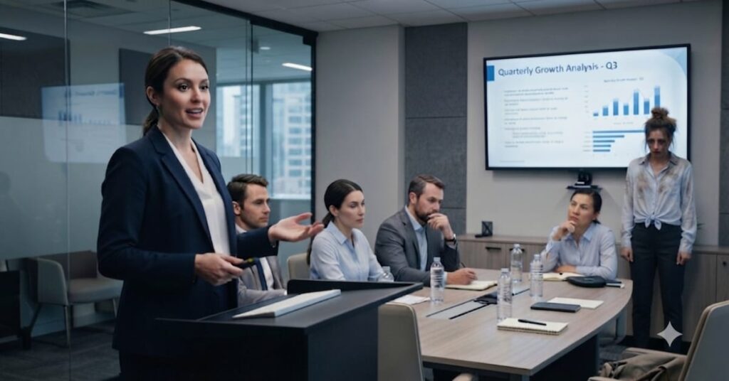 Embarrassing office meeting after not showering for a month